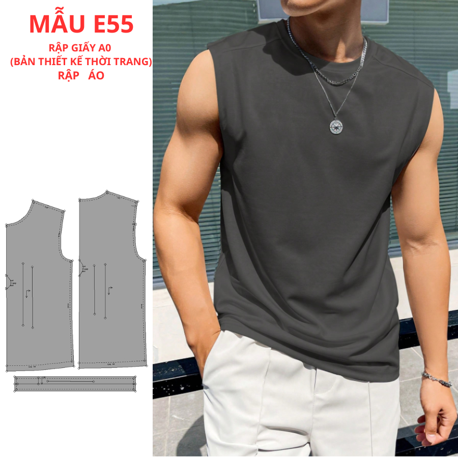 RẬP GIẤY A0 CHO THỢ MAY-ÁO THUN NAM MÃ E55