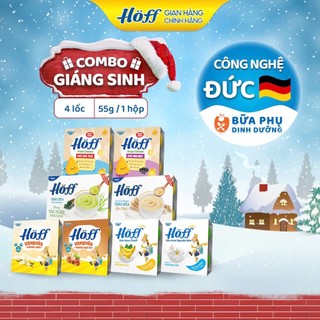  Combo Giáng Sinh Sữa Chua Hoff Váng Sữa Hoff Cháo Sữa Hoff Phô mai Hoff cho bé ăn dặm 4 Lốc 