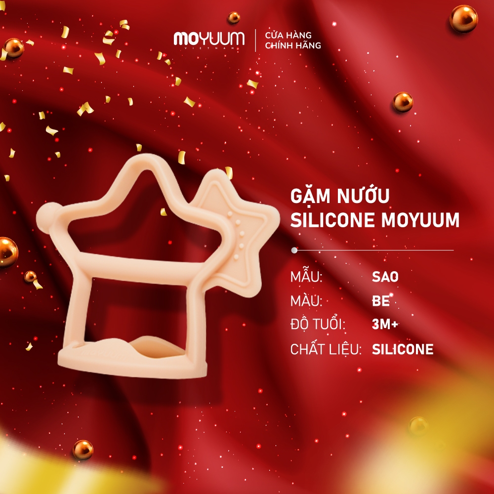  Gặm nướu silicon Moyuum - 3m+ - Hình sao 