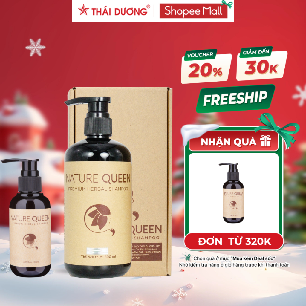 Dầu gội thảo dược cao cấp Nature Queen Sao Thái Dương 100ml, 500ml - Sao Thái Dương