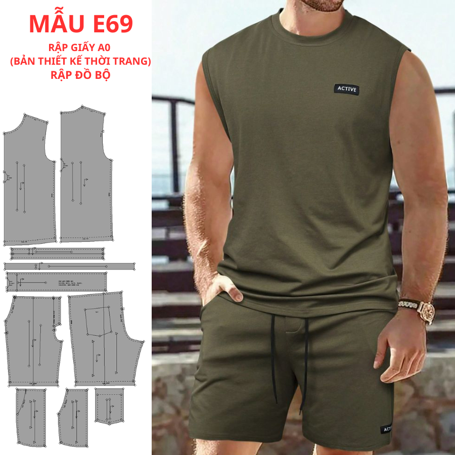 RẬP GIẤY A0 CHO THỢ MAY-ĐỒ BỘ NAM MÃ E69