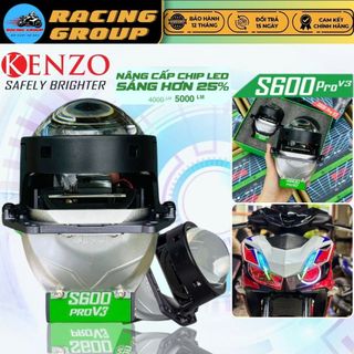  Kenzo S600 Pro V3 2025 Đèn Bi Led Kenzo S600 Pro V3 75W Bản Nâng Cấp Có Chống Nước - Bảo Hành 2 Năm 