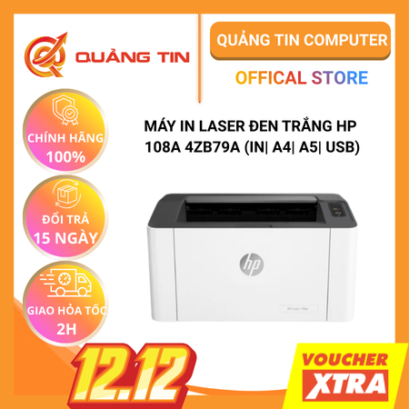 Máy in laser đen trắng HP 108A 4ZB79A (In| A4| A5| USB)