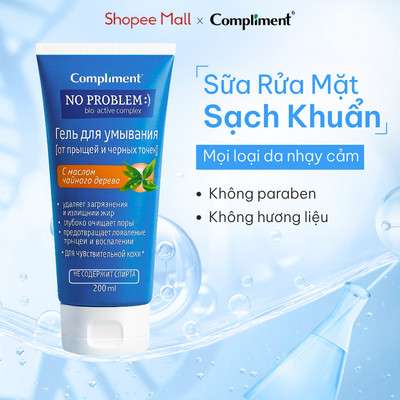 Sữa Rửa Mặt Compliment - Sạch Sâu, Ngừa Khuẩn, Giảm Mụn Dịu Nhẹ Cho Mọi Loại Da Nhạy Cảm 200ml