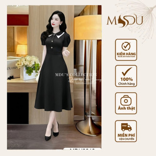 Váy Thiết Kế MDU3919 Dáng Xòe Nhẹ Nhàng, Chất Liệu Text Hàn Cao Sang Trọng Từ MDU K53-D1-4