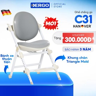   VOUCHER 500K  Ghế Chống Gù DERGO Hanover C31 Ghế Học Sinh Cao Cấp Điều Chỉnh Độ Cao Ngồi Học Đúng Tư Thế 