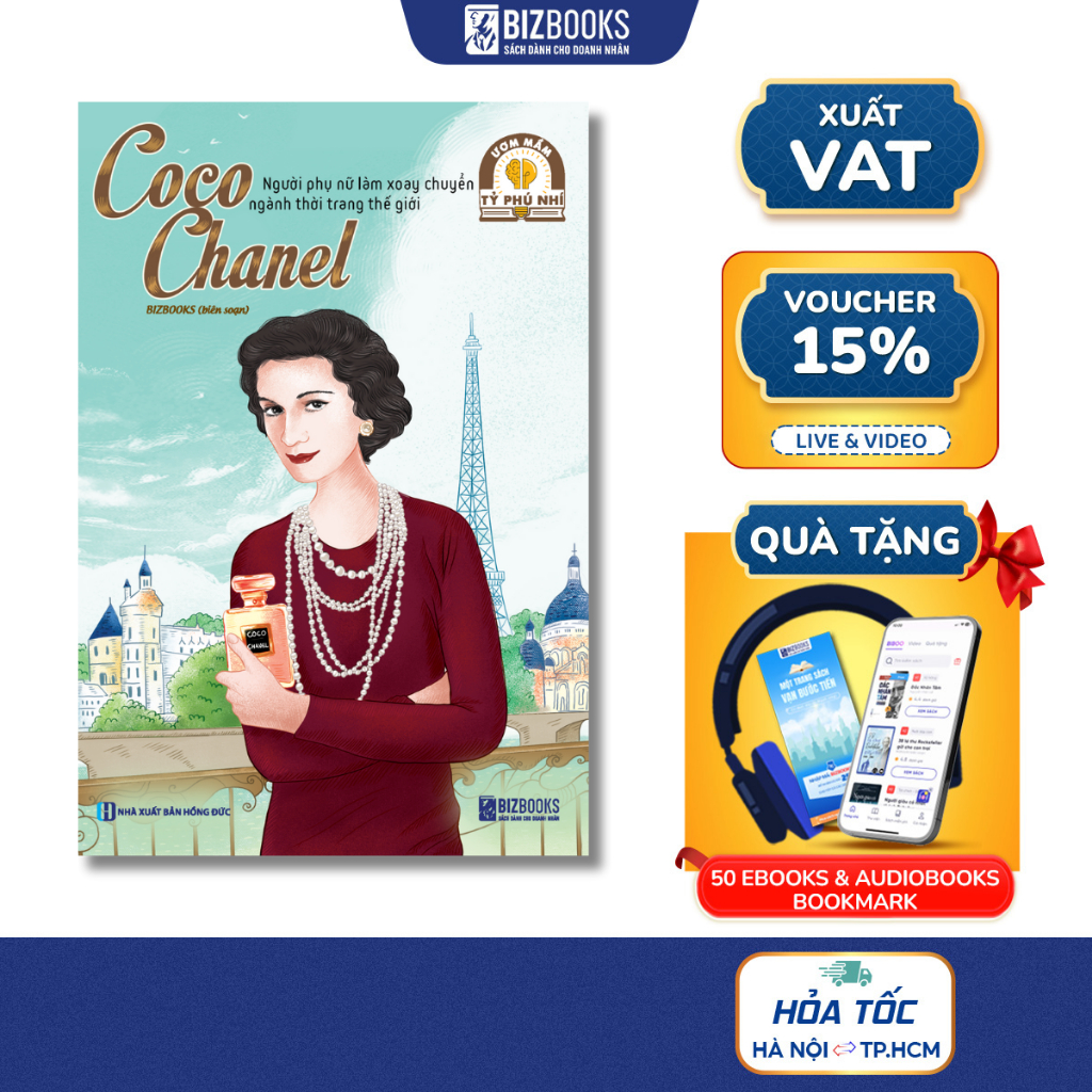 Sách - COCO CHANEL: Người phụ nữ làm xoay chuyển ngành thời trang thế giới - Bộ sách tỷ phú nhí Bizb
