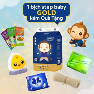  FULL QUÀ MẸ CHỌN 🍎 1 BỊCH BỈM STEP BABY GOLD 🍎  Tã,bỉm Quần,Dán Stepbaby thấm hút 🍎Đủ size🍎 bỉm khỉ 