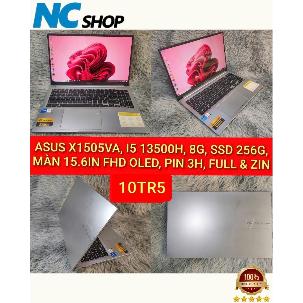 LAPTOP ASUS X1505VA I5 13500H/8G/256G SSD/MÀN 15.6 FHD OLED