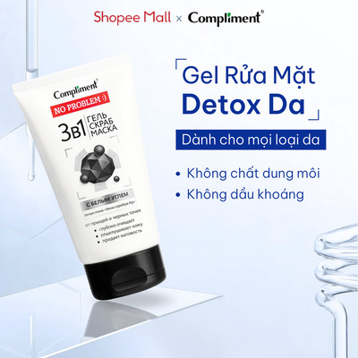 Gel Rửa Mặt Compliment Than Hoạt Tính Cho Mọi Loại Da - Detox, Sạch Nhờn, Sáng Mịn 150ml