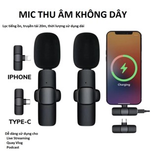 Micro thu âm cài áo không dây M20, lọc tiếng ồn, thu âm, livestream, quay video cho điện thoại