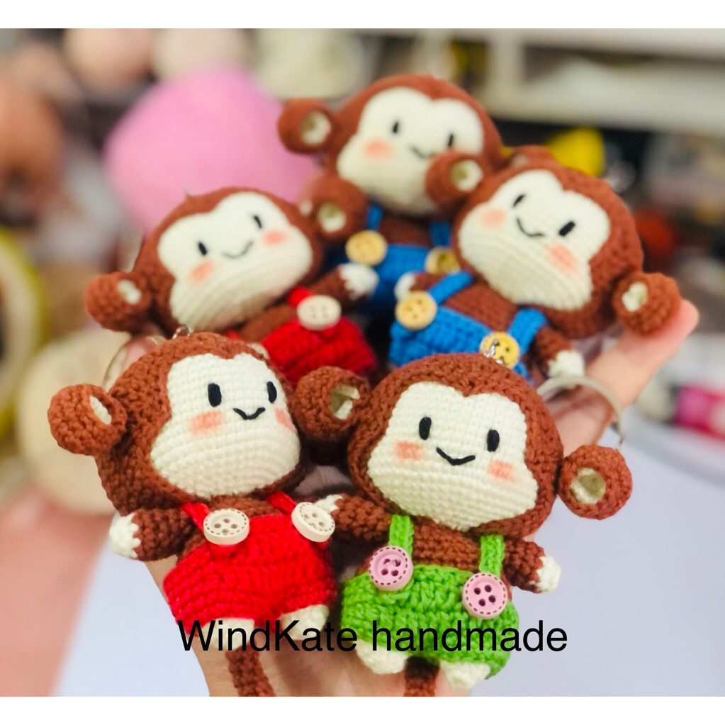 Móc khoá khỉ con - Khỉ móc len