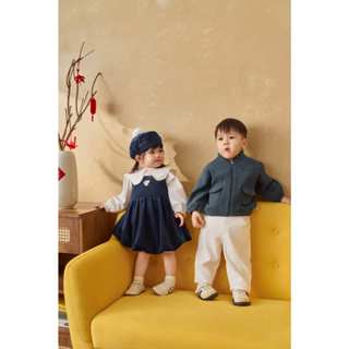  Set Váy Nhung Dáng Bí Obebi Kèm Mũ Nồi Thời Trang Thu Đông Diện Tết Cho Bé Gái từ 8-22kg Obebi CB161: Combo V56+A532 