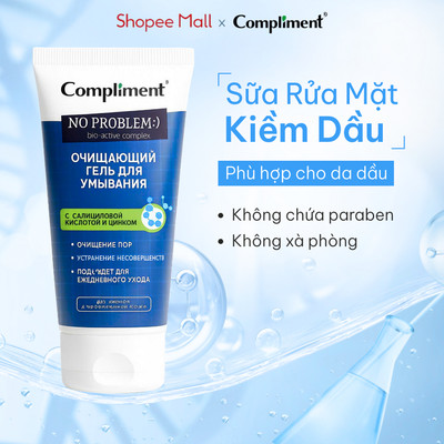 Compliment Sữa Rửa Mặt  BHA & Zinc - Sạch Sâu, Kiềm Dầu, Ngăn Ngừa Mụn Cho Da Dầu 200ml