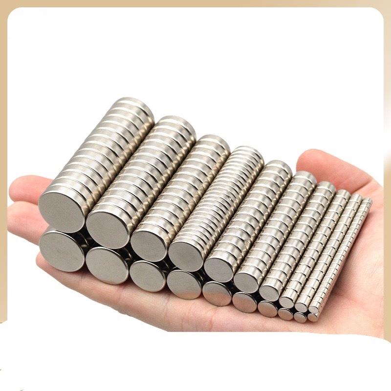 Nam Châm Đất Hiếm Lực Từ N35, Nam Châm Tròn Trắng, Nam Châm Vĩnh Cửu Lực Hút Siêu Mạnh