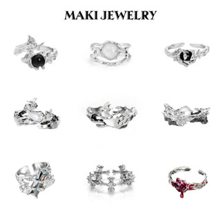 Nhẫn Nam Nữ Vintage Cá Tính Mạ Bạc – Nhẫn Unisex Điều Chỉnh Size Phong Cách Y2K Độc Lạ, Nhiều Mẫu Hot Trend