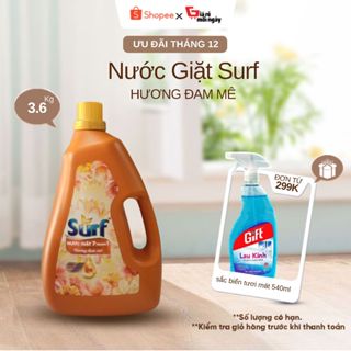  Nước giặt Surf  Hương Đam Mê can 3.6kg 