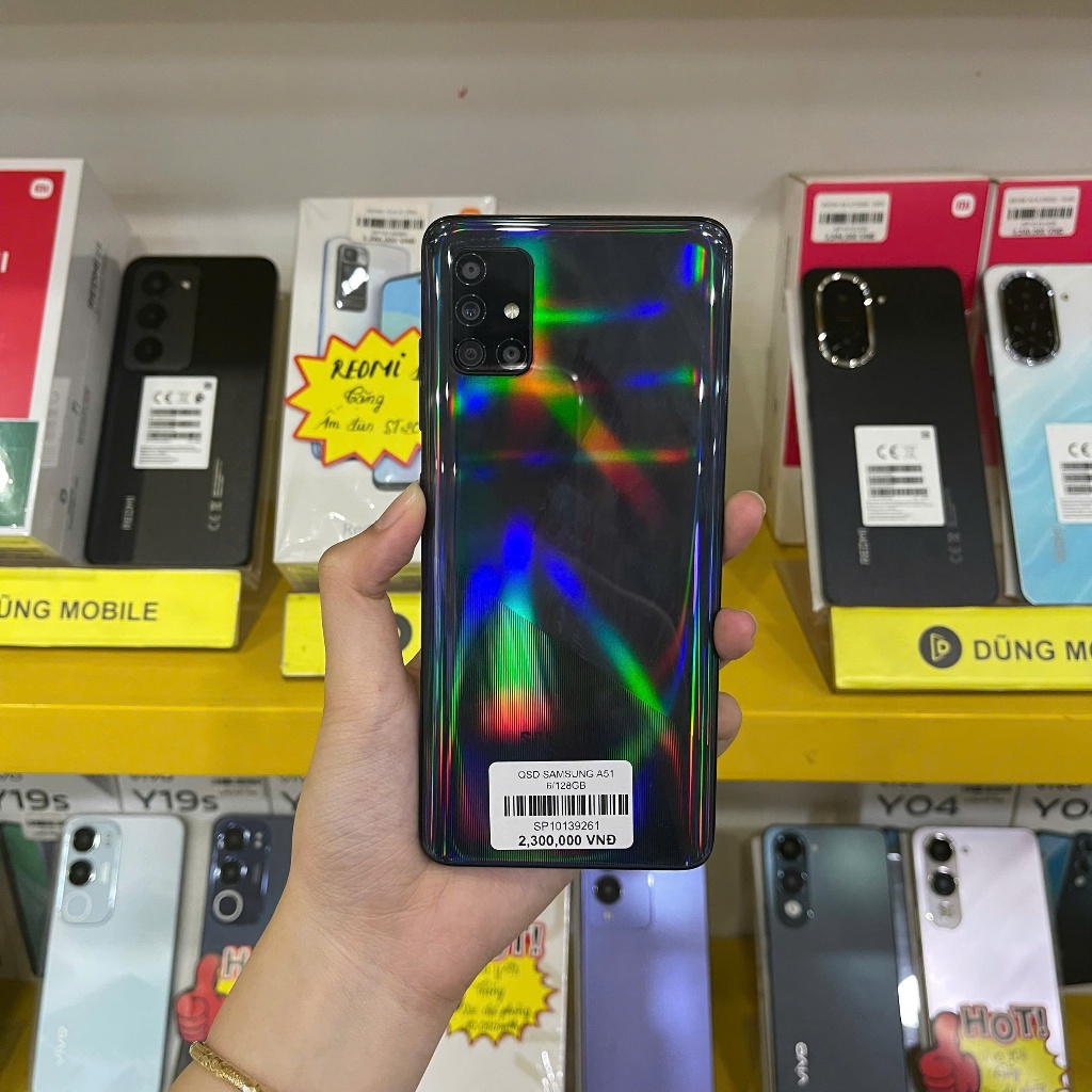 [MÁY CŨ] Điện thoại Samsung Galaxy A51 (6GB/128GB) tặng kèm bộ sạc, ốp lưng, cường lực,.. (HK)