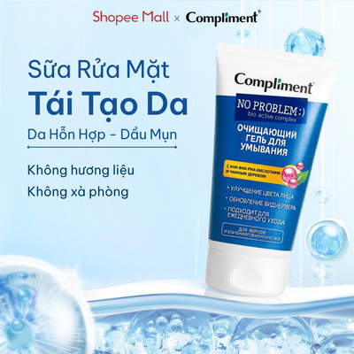 Sữa Rửa Mặt Sạch Sâu Compliment Cho Da Dầu Mụn - Kiềm Dầu, Tái Tạo Da, Dịu Nhẹ 200ml