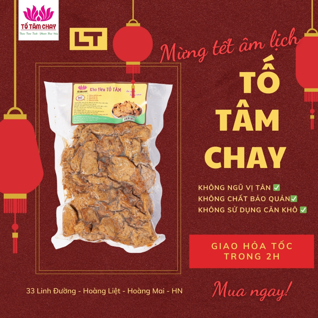 Kho Tiêu chay Tố Tâm Chay rim tiêu chay 200g giao hỏa tốc
