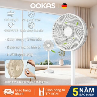  OOKAS Quạt Cây Đứng Điện 7 Cánh 8 Cấp xa góc xoay 80 độ bảo hành 1 năm 