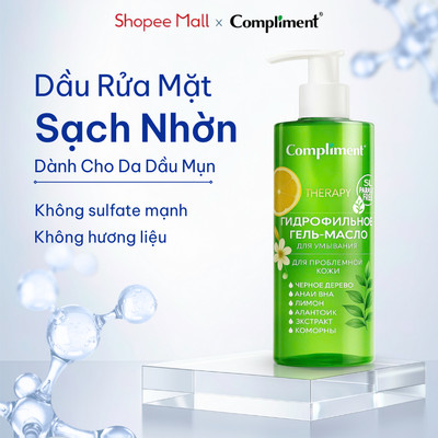 Gel Rửa Mặt Cho Da Dầu Mụn Compliment  - Sạch Sâu Lớp Makeup & Dầu Thừa, Ngăn Ngừa Mụn 150ml