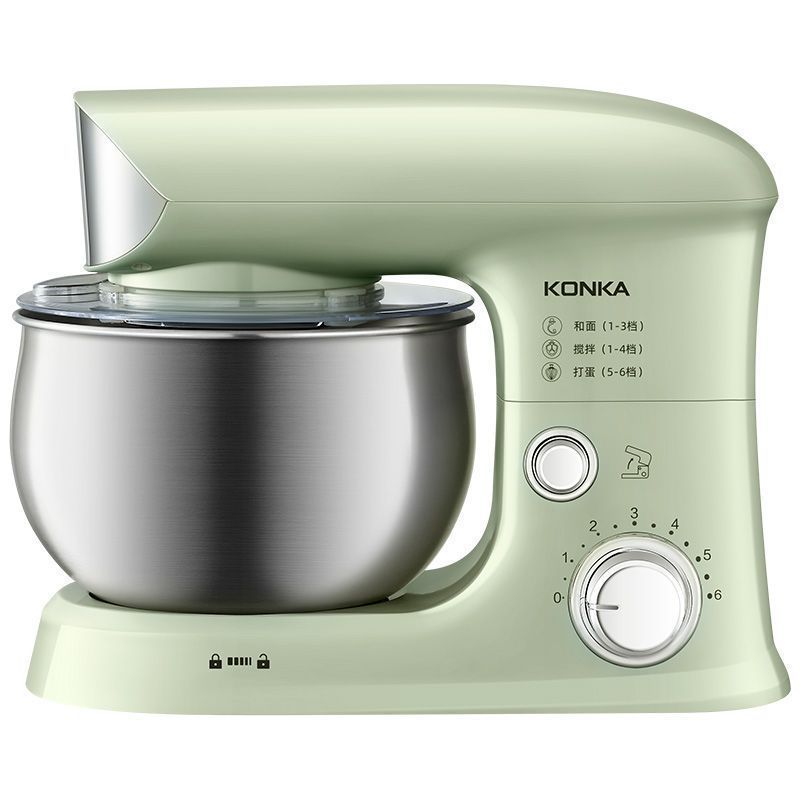 Máy nhào bột,trộn bột, đánh trứng,kem,bơ  inox 304 size lớn 3L-3 trong 1 tự động dùng cho gia đình