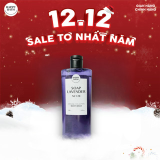  Sữa tắm Happy Bath Dưỡng Trắng Cấp Ẩm Cho Da Mềm Mịn Sữa Tắm Hương Lavender Lưu Hương Cực Lâu 180G 