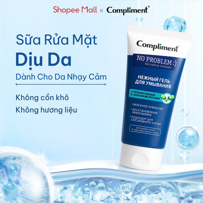 Sữa Rửa Mặt Compliment Prebiotic & Axit Amin Làm Sạch Và Hỗ Trợ Phục Hồi Da Nhạy Cảm 200ml