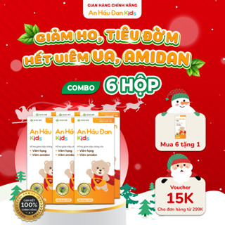   MUA 6 TẶNG 1  Siro Ho Cho Bé An Hầu Đan Kids Hỗ Trợ Giảm Viêm Amidan Viêm Họng Trẻ 6 Tháng-10 Tuổi 