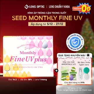  Kính áp tròng SEED 1 tháng không màu Monthly Fine UV lens SEED trong suốt có độ cho mắt cận 
