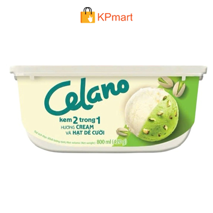 Kem hộp Celano 2 trong 1 cream & hạt dẻ cười 800ML