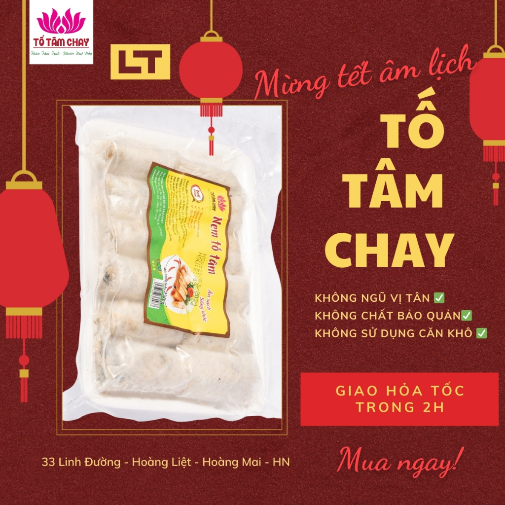 Nem rán chay Tố Tâm Chay chả giò chay chả ram chay 500g giao hỏa tốc