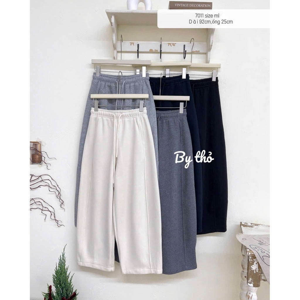 1217BY205 Quần nỉ rút dây lót lông-“𝐇𝐀.𝐇𝐈 𝘄𝗲𝗮𝗿❀ 7011