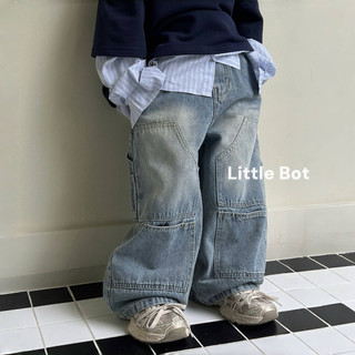 Quần jeans ống suông bé trai bé gái phong cách thời trang Hàn Quốc mùa thu 2025 - Q1231