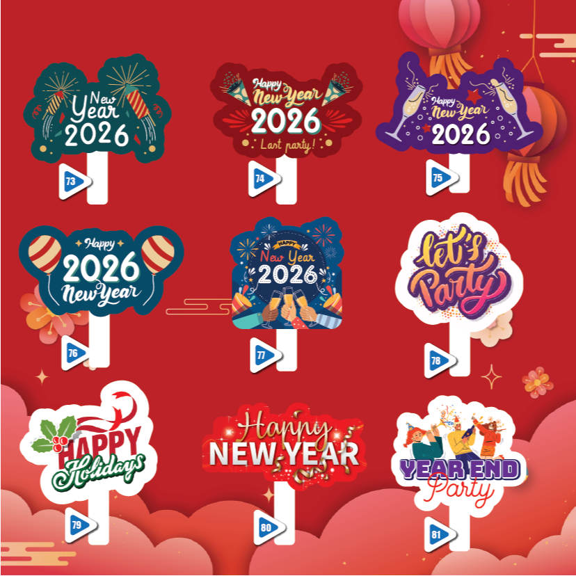 Bảng Cầm Tay Tất Niên – Hashtag Chào Năm Mới, Hashtag tết, Hashtag Tiệc Công Ty, Hashtag Check-in Cu