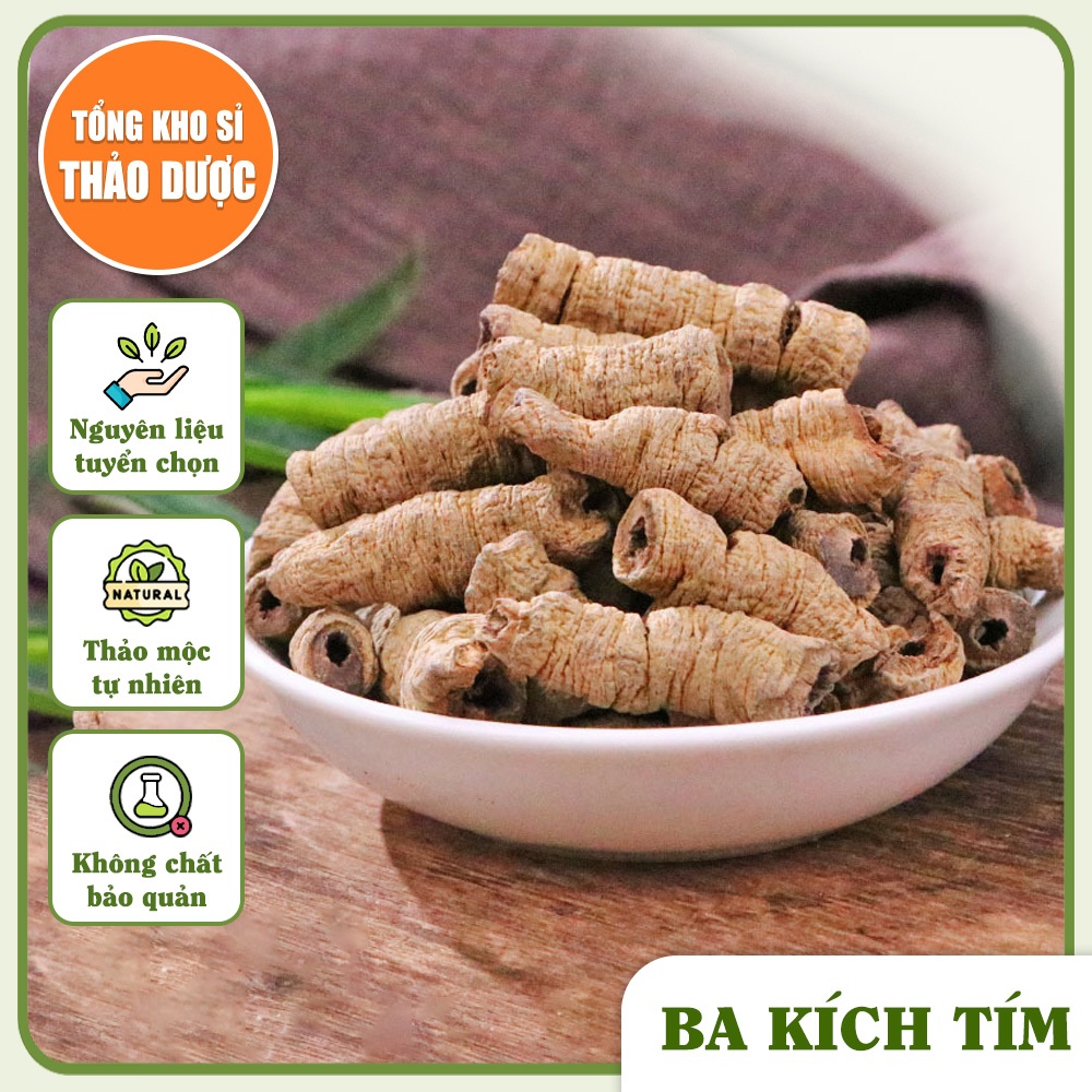 Ba kích tím 1kg, củ ba kích khô rút lõi, ba kích củ to, sạch đẹp - Tổng Kho Sỉ Thảo Dược