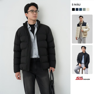  Áo Khoác Phao Nam Cổ Dựng Không Mũ Y-PUFFER HEATLOCK 5S FASHION Chần Bông Siêu Ấm M0APH25113-013-148 