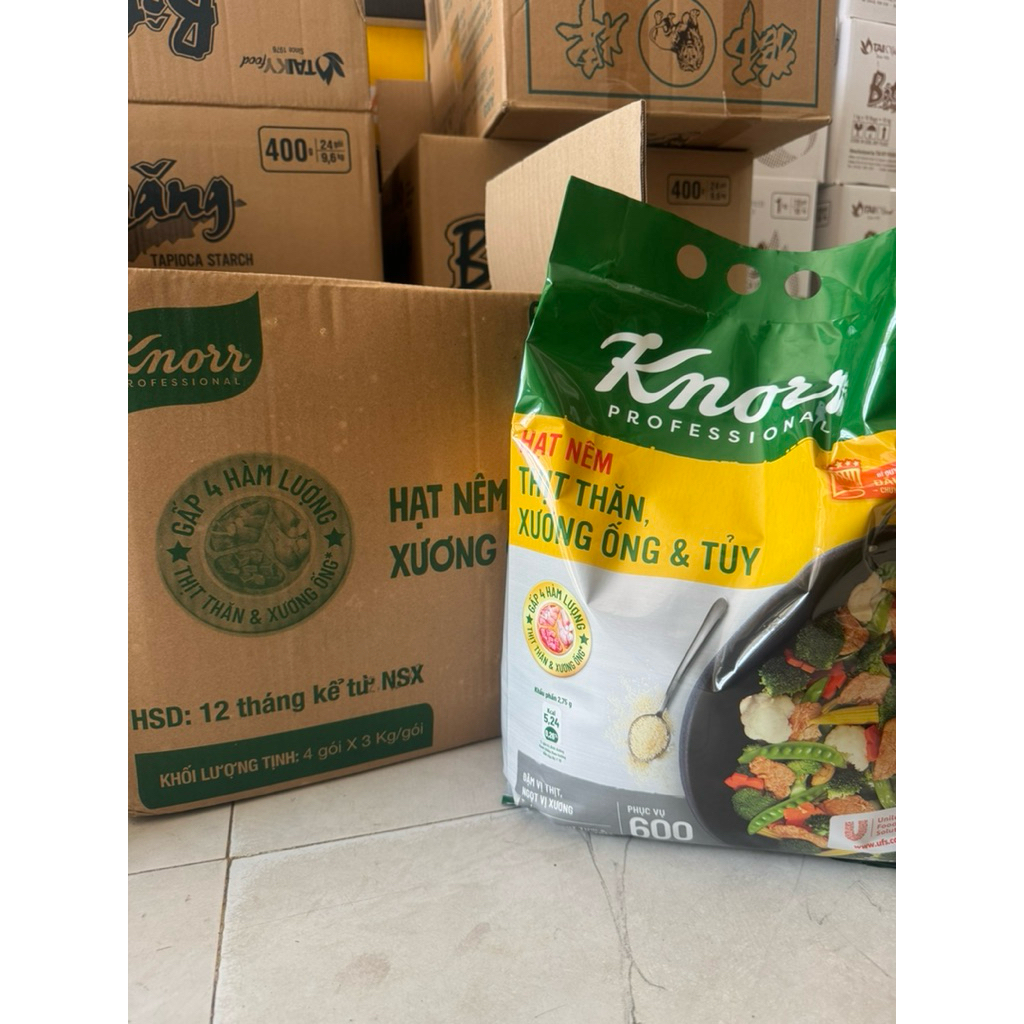 hạt nêm knorr từ thịt thăn và xương ống 3kg