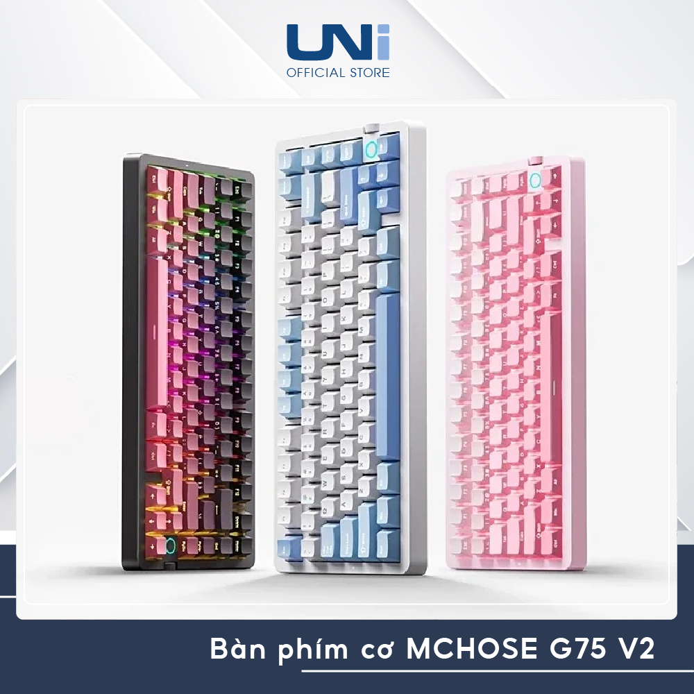 Bàn phím cơ MCHOSE G75 V2 - 3 Mode|Hot Swap|Layout 75 - Mechanical Keyboard - Uni Official Store