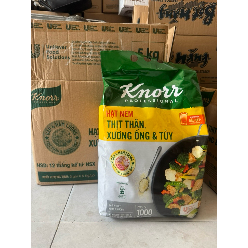 hạt nêm từ thịt và xương ống knorr 5kg