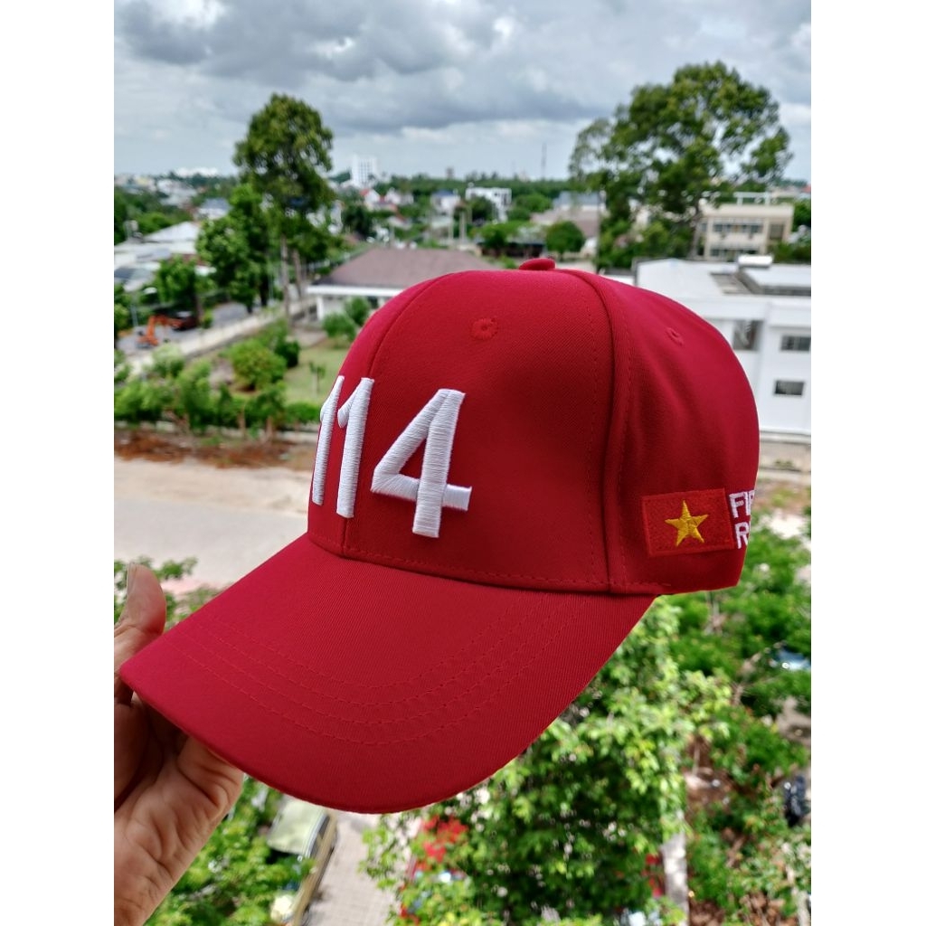 Nón 114 màu đỏ