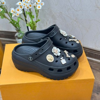  Dép sandal đế dày Sandal đi học dáng sục kèm charm 3D xinh xắn dép cho nữ 