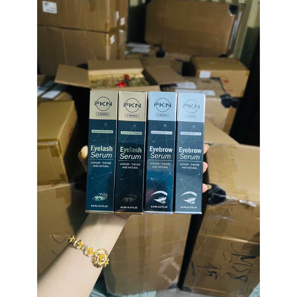 Combo 2 lọ dưỡng mi FKN plus và dưỡng mày FKN plus 6ml/lọ - Giúp mọc mi, mọc mày