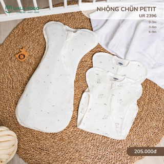 Nhộng chũn cho bé sơ sinh Ualarogo 0-9 tháng vải Petit mềm mịn khoá chéo chống giật mình 2396