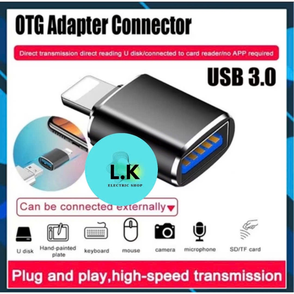 IOS 13 > 20] Đầu jack chuyển đổi OTG to USB A cho IP 12 13 14 ios  NTL