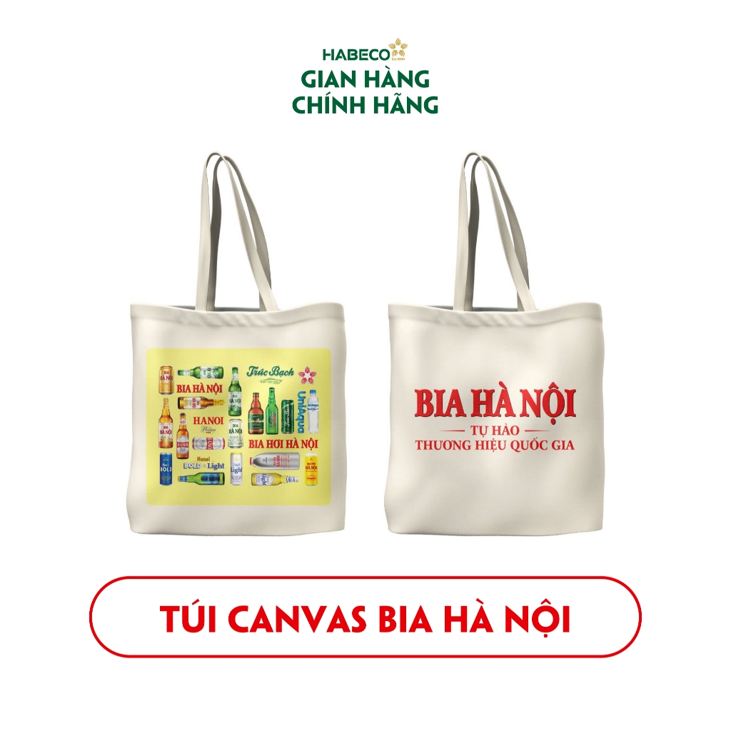 [GIFT] QUÀ TẶNG KHÔNG BÁN - Túi Canvas Bia Hà Nội - HABECO