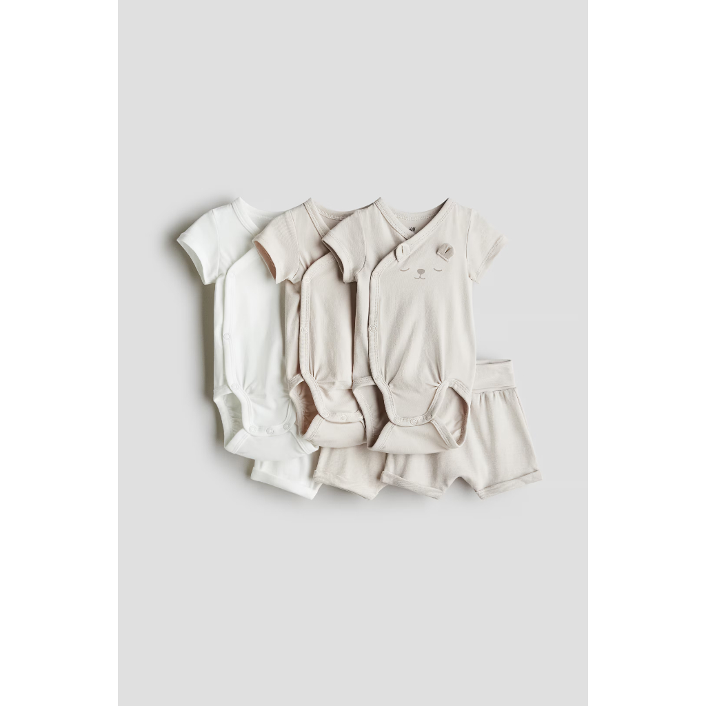 Set bộ quần áo newborn sơ sinh bé trai bé gái HM Auth