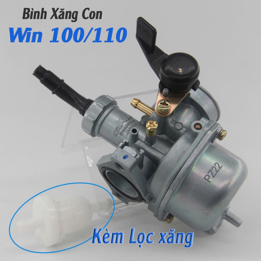 Chế Hòa Khí Bình Xăng Con Win 100cc/110cc – Bình Xăng Con Loại Tốt, Lắp Là Chạy, Thay Thế Chuẩn