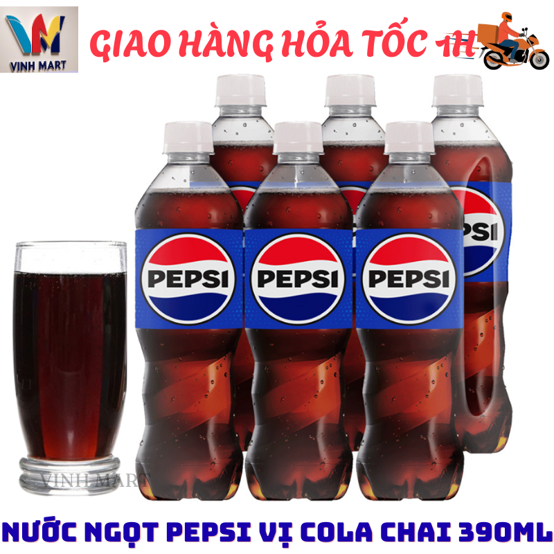 Pepsi Vị Cola Lốc 6 Chai 390 Ml